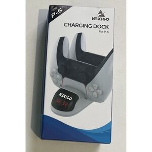 NexiGo PS5 Double Remote Charging Dock  C‎ Cable Fast Charge New In Box